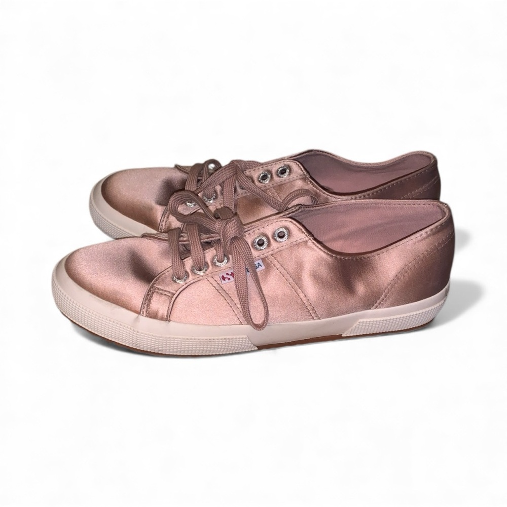 Superga Women's Satin Sneakers Rose Gold 10 new